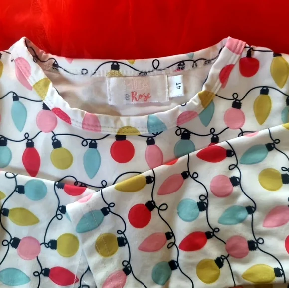 MILA & ROSE MERRY & BRIGHT RED BODICE TOP W/A CHIFFON TUTU SKIRT DRESS SZ. 4T - Picture 2 of 4